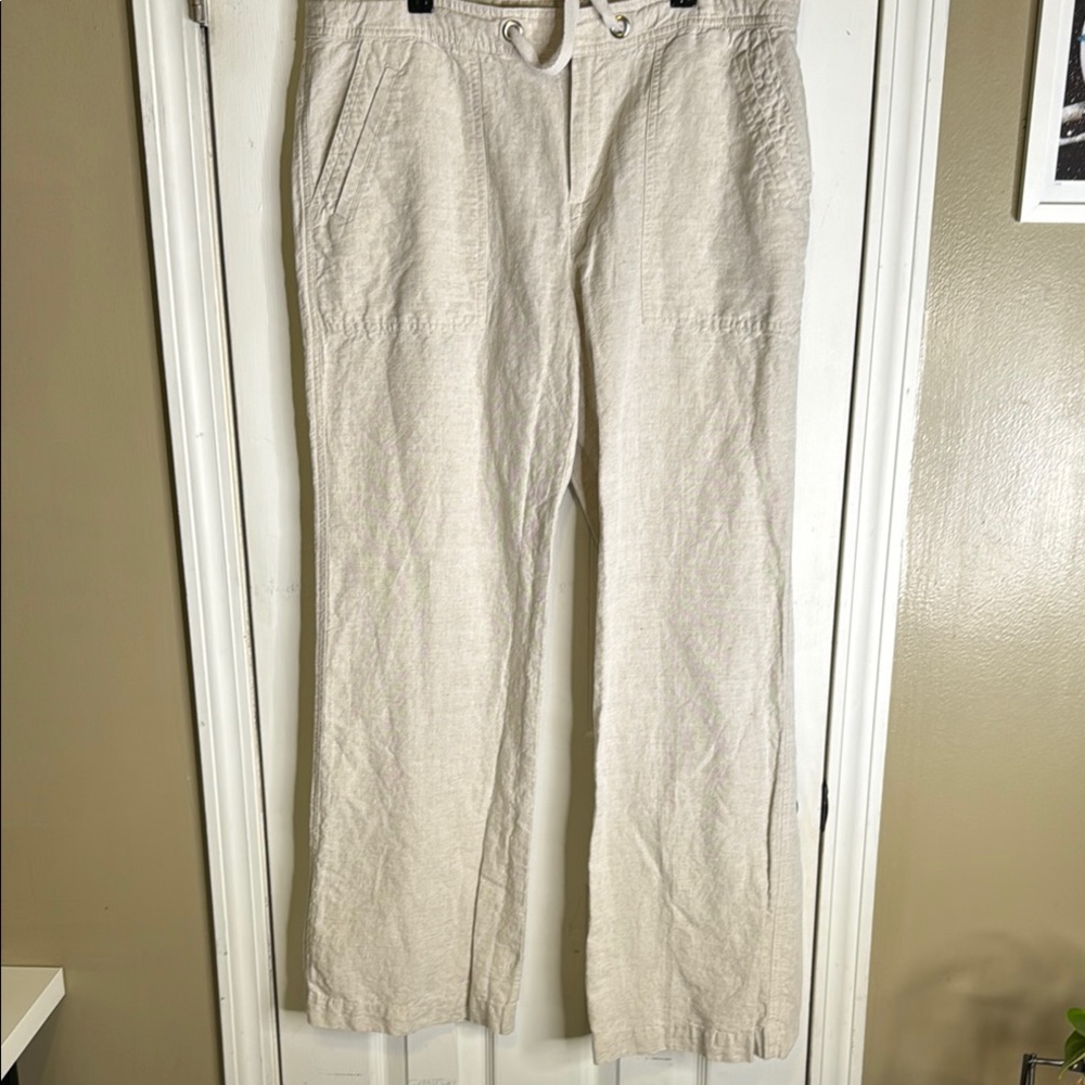 Banana Republic Cream Linen Pants